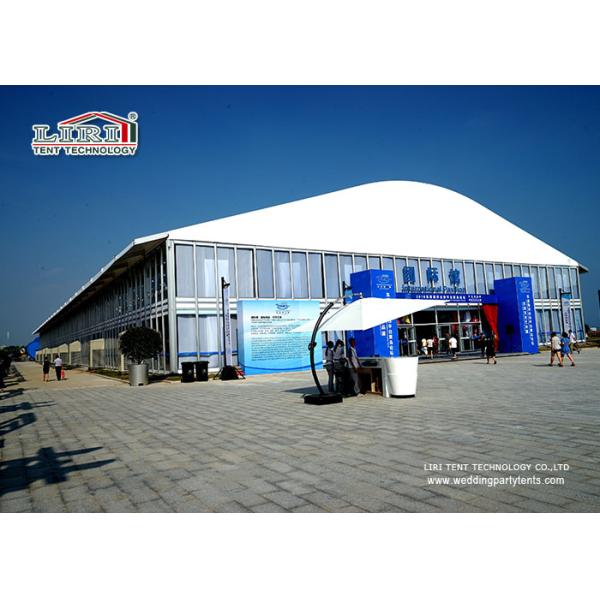 40m Width Dome Shape Aluminum And PVC Frame Tent With 8m Side Height For Outdoor Exhibition