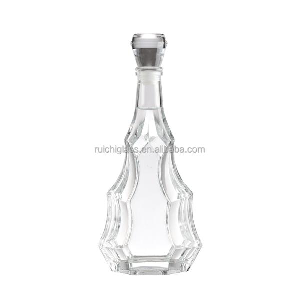 250ml 500ml 750ml Wine Glass Bottles with Cork Customize Sealing Type Directly Supply