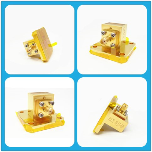 11.9ГГц - 18ГГц SMA Женский волновод к коаксиальному адаптеру WR62 BJ140 SMA-BJ140-KF