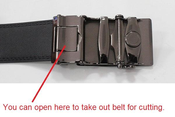 Пояс пряжки розовых людей пряжки золота автоматический с разделенным кожаным ремнем