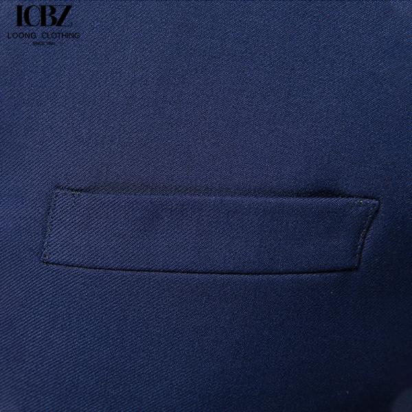 Темно-синий костюм с одной грудью для профессиональных торжественных мероприятий и свадеб