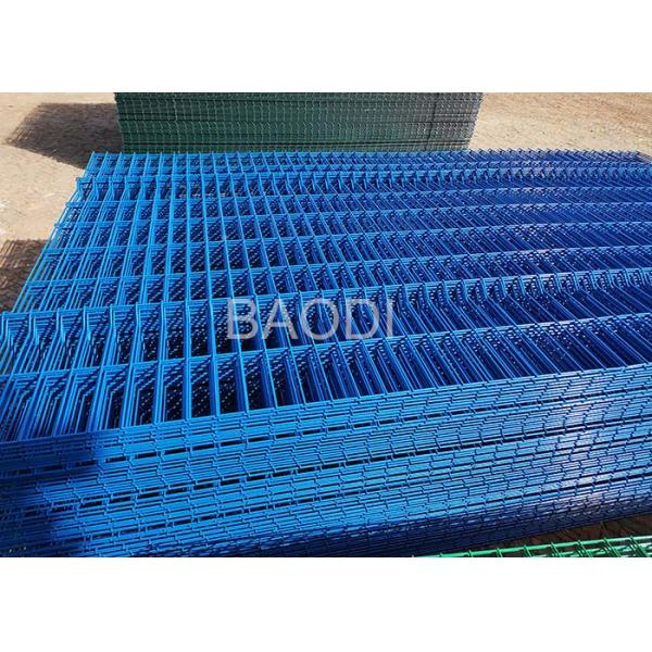 PVC Coated Welded Wire Fence Netting With Blue Color For Road Fencing