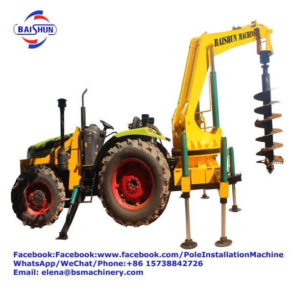 Crane Mounted Truck Mounted Post Hole Digger / Pile Tractor Mounted Hole Digger