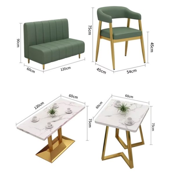 Customizable Durable Modern Design Cafe Furniture and Restaurant Booth Sofa Set