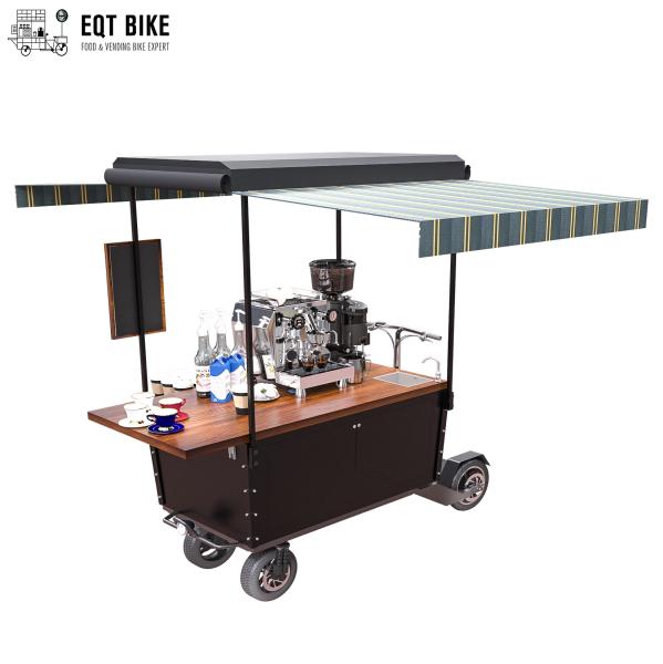 Cargo Skate Coffee Bike Cart Electric Street Food Cart 300KG Load