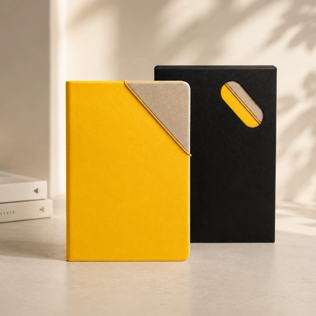 Hardcover Notebooks With Contrast Corner Design And Matching Slipcase