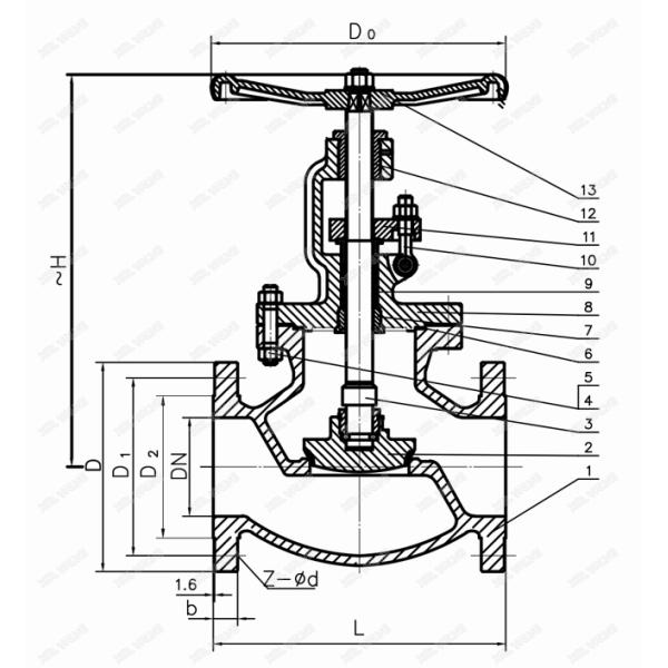 2 дюймовый глобусный клапан 150LB ручное колесо Нержавеющая сталь фланцевый глобусный клапан