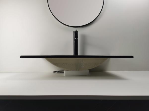 24.02 Vanity Top Bathroom Sink Matt Black Vanity Basin Vessel
