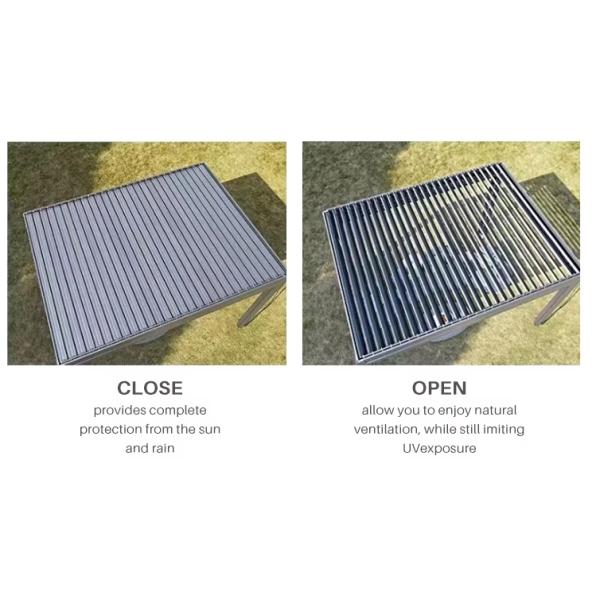 Small courtyard garden shutters with retractable awning