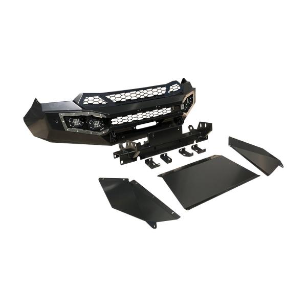Install Original Car Hole Off Road Steel Heavy Duty Winch Bumper Guard for ISUZU Dmax