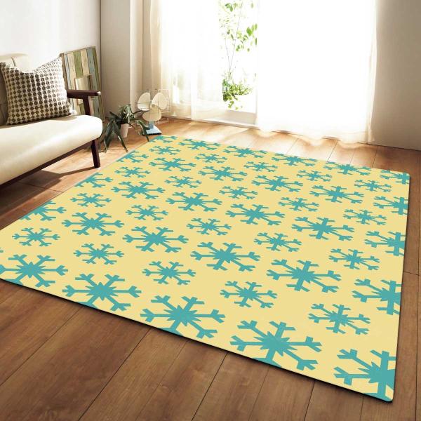 Snow Area Rugs For Living Room Dining Room Size Customizable Nonslip