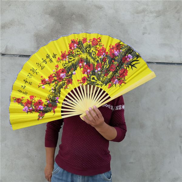 [I AM YOUR FANS] 100% Hand Made Custom Personalized Design Large Bamboo Hand Fans Decorative Wedding Hand Fans
