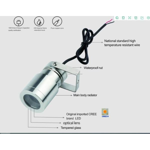 5W Anti-glare Stainless 304 Surface mounted underwater Led light  IP68 waterproof landscape Led  Light  DC12-24V Low voltage LED Garden Light Outdoor Lighting