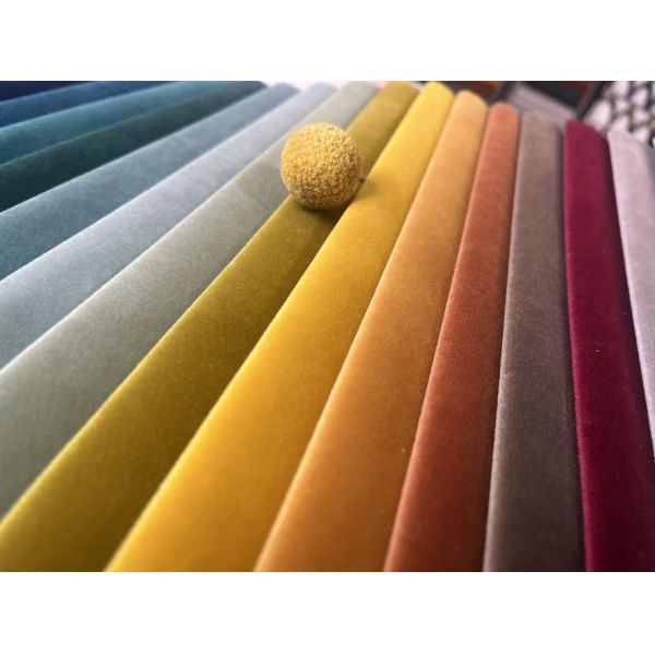 410gsm High Quality Of Plain Velvet Sofa Fabric For Furniture Soft velvet Fabric Multi-color For Pillow