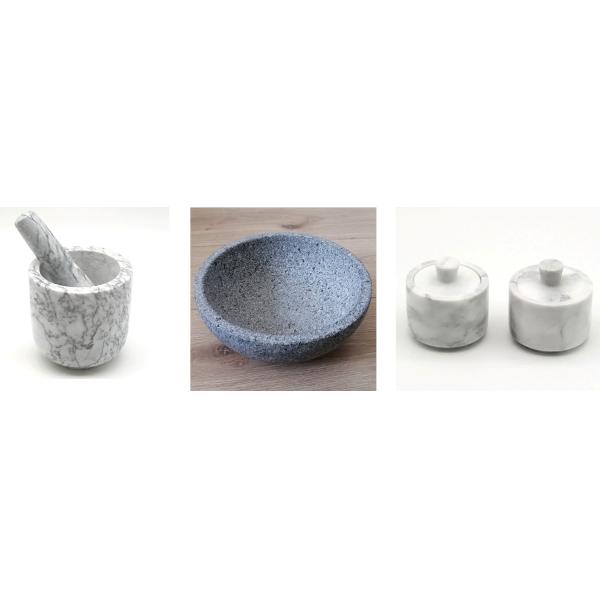 Home Kitchen Granite Marble Stone Mortar And Pestle Spice Mashed Garlic Jar