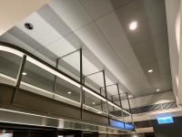 Panneaux d'aluminium acoustique à grains de bois, plafond en métal micro perforé, finition PVDF