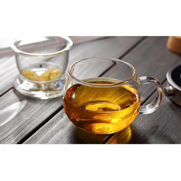 Кружка чая БПА дунутая свободной рукой более крутая, чашка перемещения Инфузер чая тонкой стены стеклянная