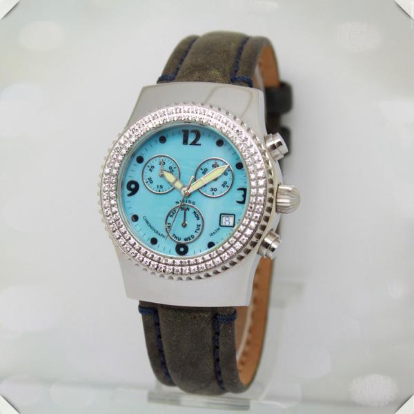 3 working eyes multifunction Stainless Steel Watches for girls / Leather Japan Movt Quartz watches