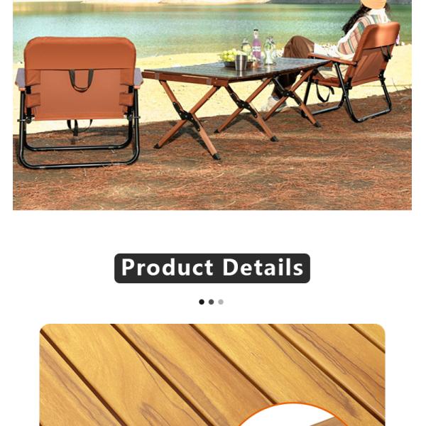 Tabla de acampada de aluminio de doble cara con carga de 30 kg plegable