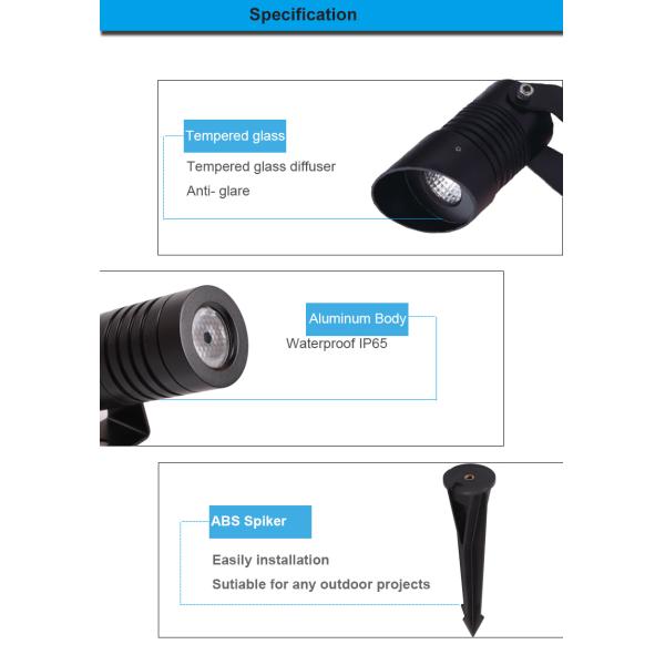 теплые белые света шипа открытого сада 9W с анти- светом ландшафта тени слепимости