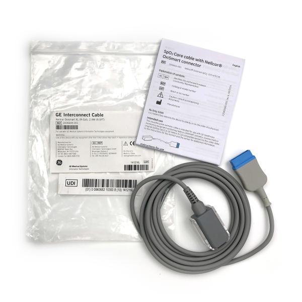SpO2 Care Cable With Nellcor®OxiSmart Connector REF 2006644-001 Nellcor® OxiSmart SpO2 (2.9 M/9.5 Ft)