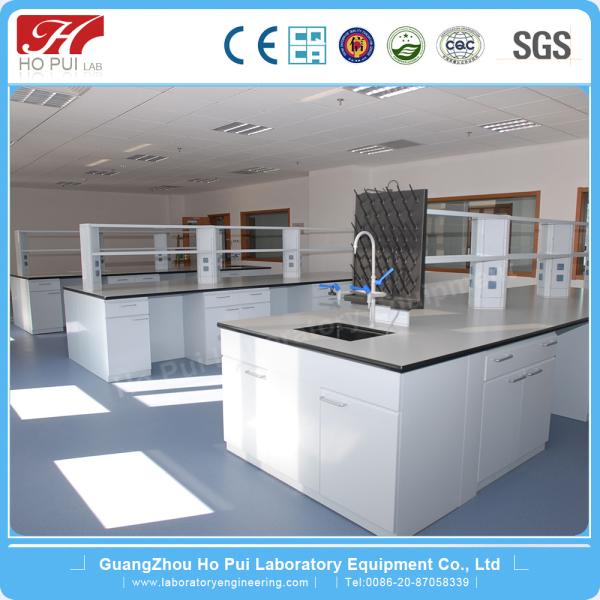 All Wood Corrosion Resistance Lab Island Bench Chemistry Lab Furniture