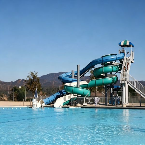 Professional Large Scale Fiberglass Water Park Slide Project For Commercial Resort And Hotel
