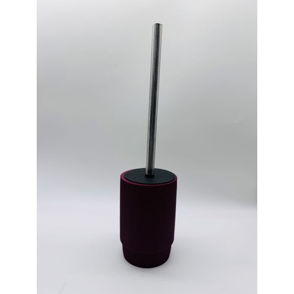Resin bathroom accessories set round with vertial stripe soap holder soap dispenser toilet brush holder