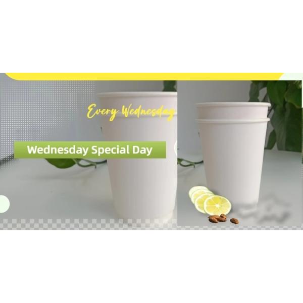 Disposable 12oz 300g 18PE 250 Double Wall Paper Cups 2.5oz-22oz Customized Request