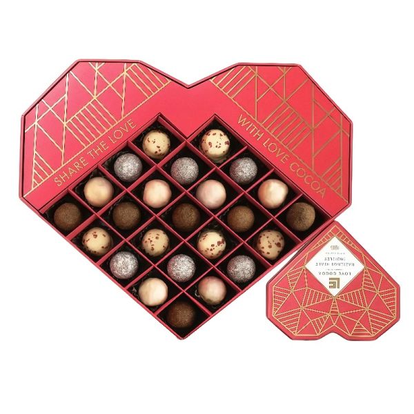 Premium Heart Shaped Food Packaging Box Customized Luxury Chocolate Gift Box