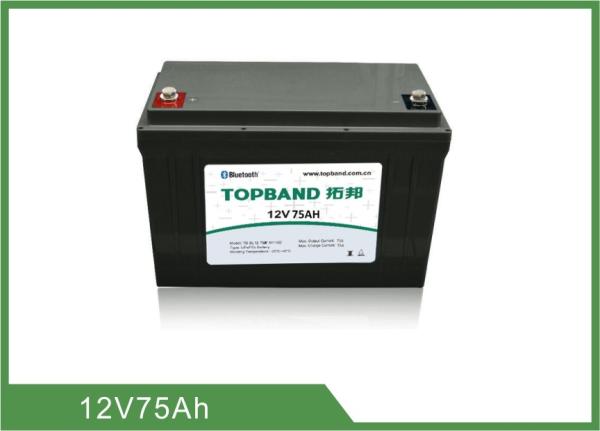 bateria LiFePO4 do campista de 12V 75ah rv com característica da monitoração de Bluetooth