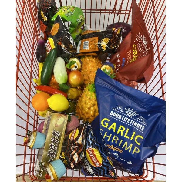 tipo asiático carretilla de la alta capacidad de la tienda de general 240L de las compras del metal del acero