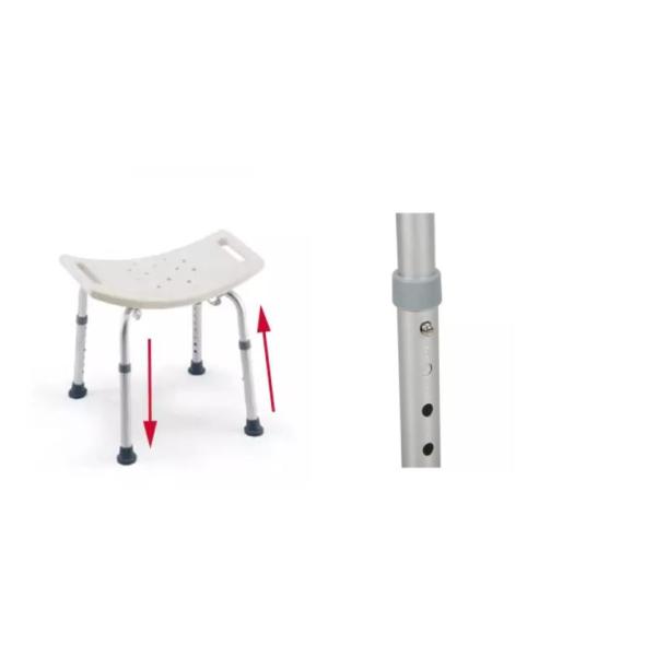 Стул ливня облегченной высоты ванны регулируемый, проложенный стул ванной комнаты ливня места