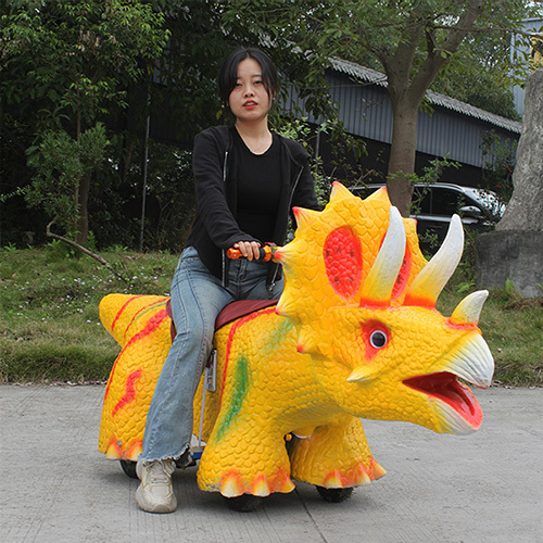 Electric Kid Ride Scooter Walking Dinosaur Ride Robot Battery Cart