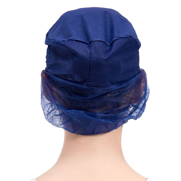 Hubei Haixin Disposable Peaked Worker Cap Fom Food Industry Factory Hot SellingPP SMS Worker Hair Net Snood Peaked Cap Mesh Cap