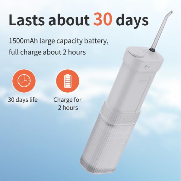 Waterproof Cordless Water Flosser , Water Jet Dental Irrigator Multifunctional