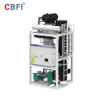 10 Toneladas Máquina de Gelo em Tubo Comestível com Corte Plano Sólido R404a Controle PLC