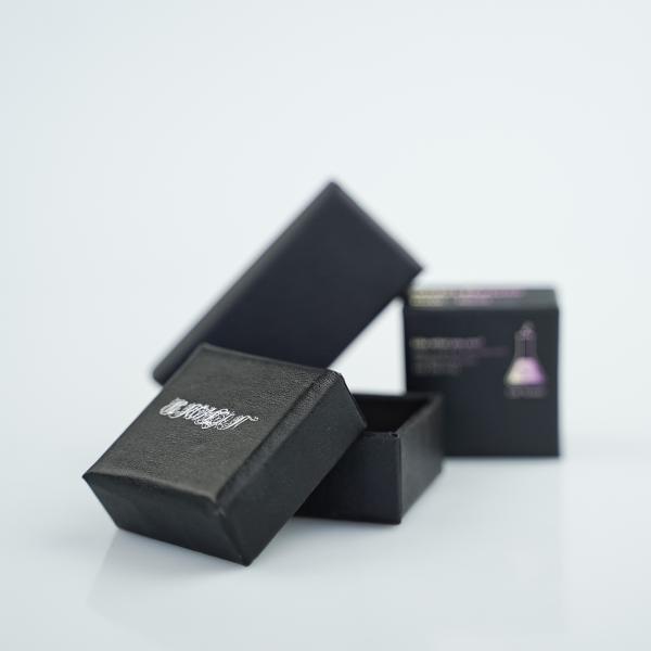 Custom Logo Rigid Cardboard Mini Jewelry Box with PVC Accessories Plastic Material Structure