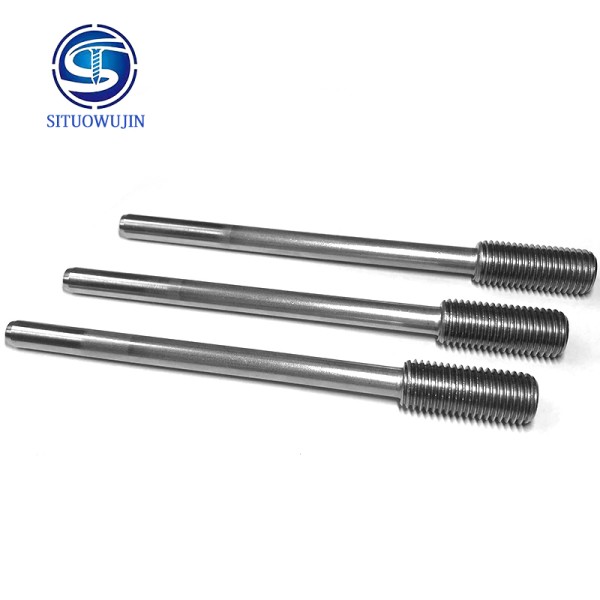 Custom 304 Stainless Steel M16 Adjusting Screw Rod CNC Machined Threaded Fastener for Heavy-Duty Applications