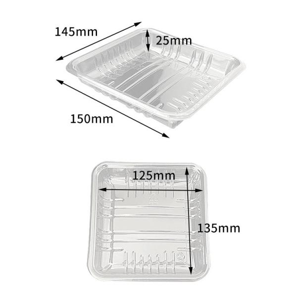 Supermarket PET Freezer Food Tray Customized Lightweight For Meat Packaging