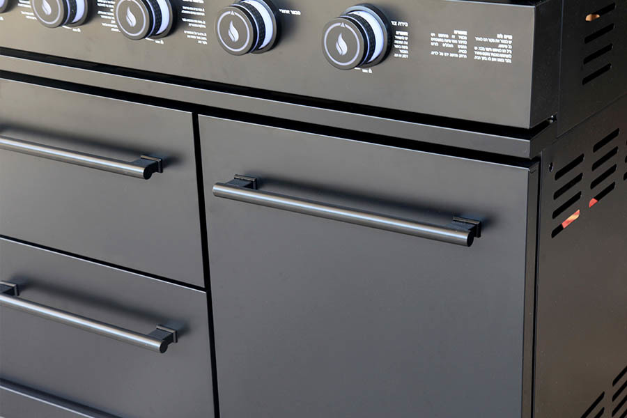 Executive Freestanding BBQ Grill Cabinet Unit With Professional 8-Zone Gas Cooking System