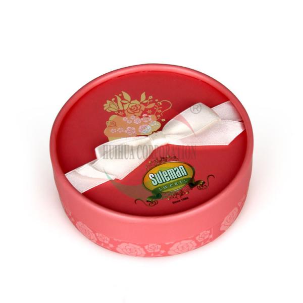 Коробка роскошного подарка цветка круглая, бумажная трубка упаковывая офсетную печать