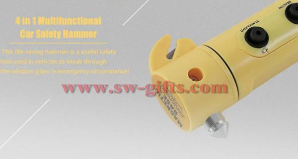 4 in 1 Car Safety Escape Hammer Life Saving Auto Emergency Tool Seat Belt Cutter Window Glass Breaker Car Rescue Tool
