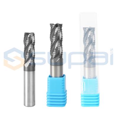 Moinhos de extremidade do Roughing do carboneto do elevado desempenho para o revestimento 10mm super do sistema de processamento 6mm do CNC 8mm