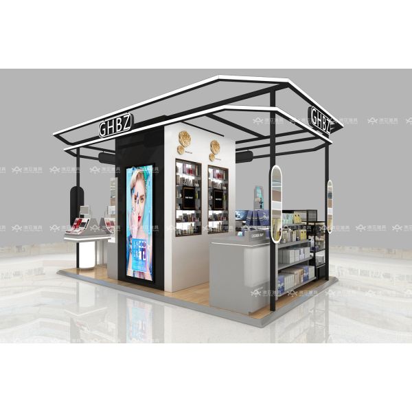 BKC015 Perfume Display Showcase Beauty Booth Design Cosmetic Mall Kiosk For Makeup Shop Decoration