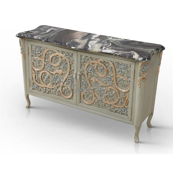 Shoe Rack with 2 Giltwood Door Shoe Rack Classic Italy Style Shoe Rack FVC-103