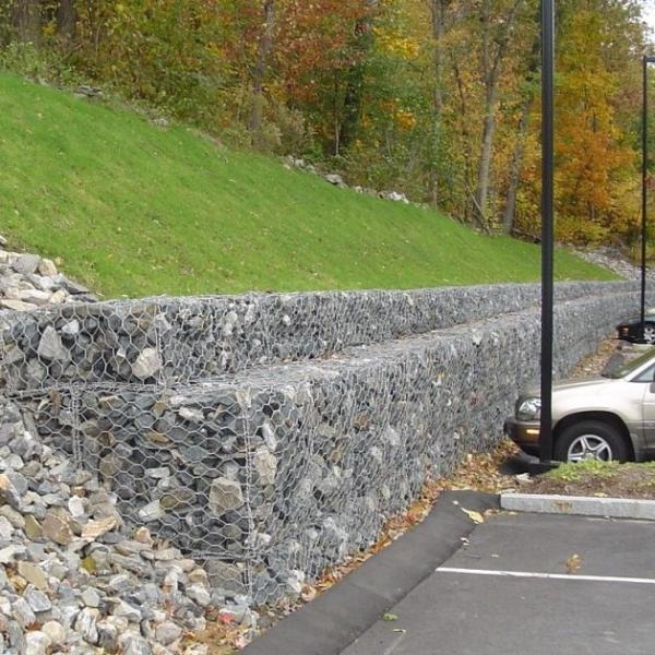 A pedra enchida cesta do PVC  Gabion dos contatores 3.05mm da construção galvanizou
