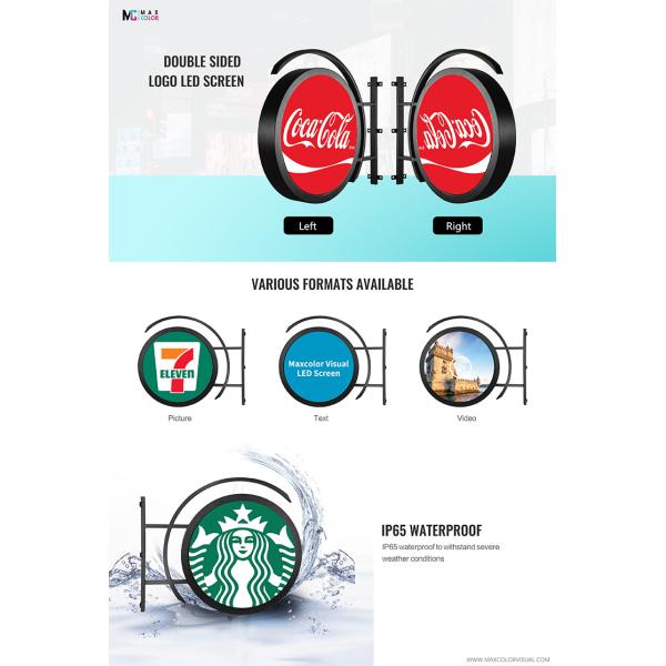 Indoor Outdoor Round Shape circle led display Front Service Maintenance Full Color