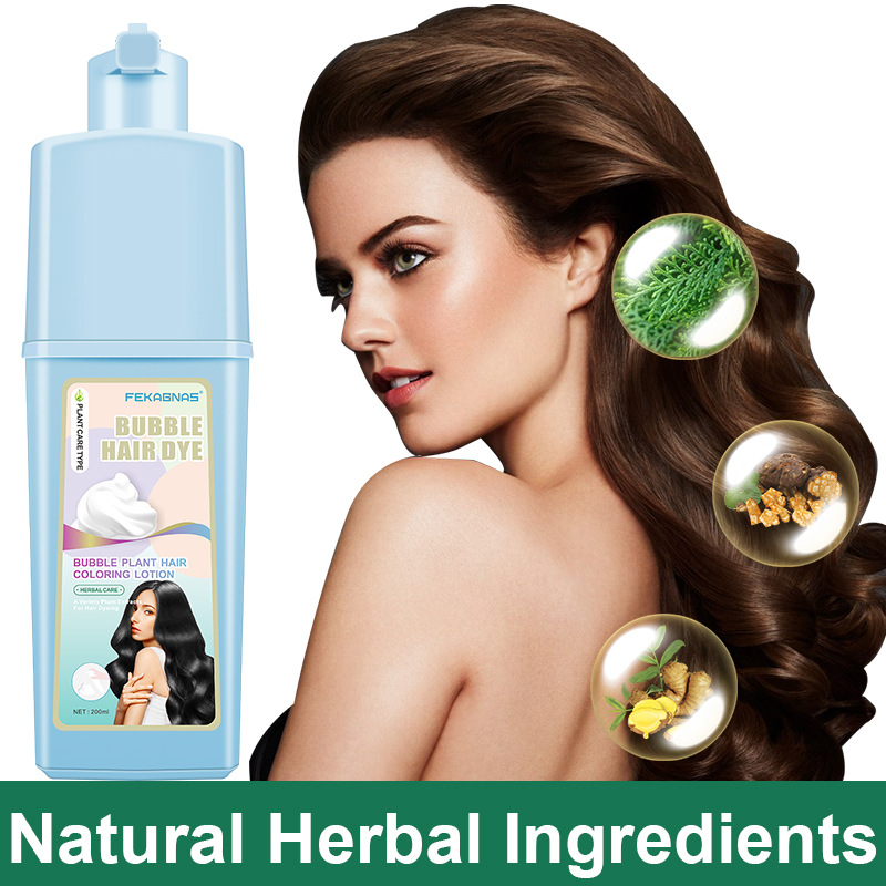 Shampoo colorant capillaire noir rapide 3 en 1 pour des cheveux naturels et sains