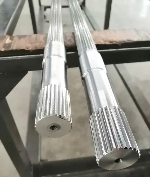 Extrusora de parafuso duplo Componentes Durável de alta força de torque Eixo